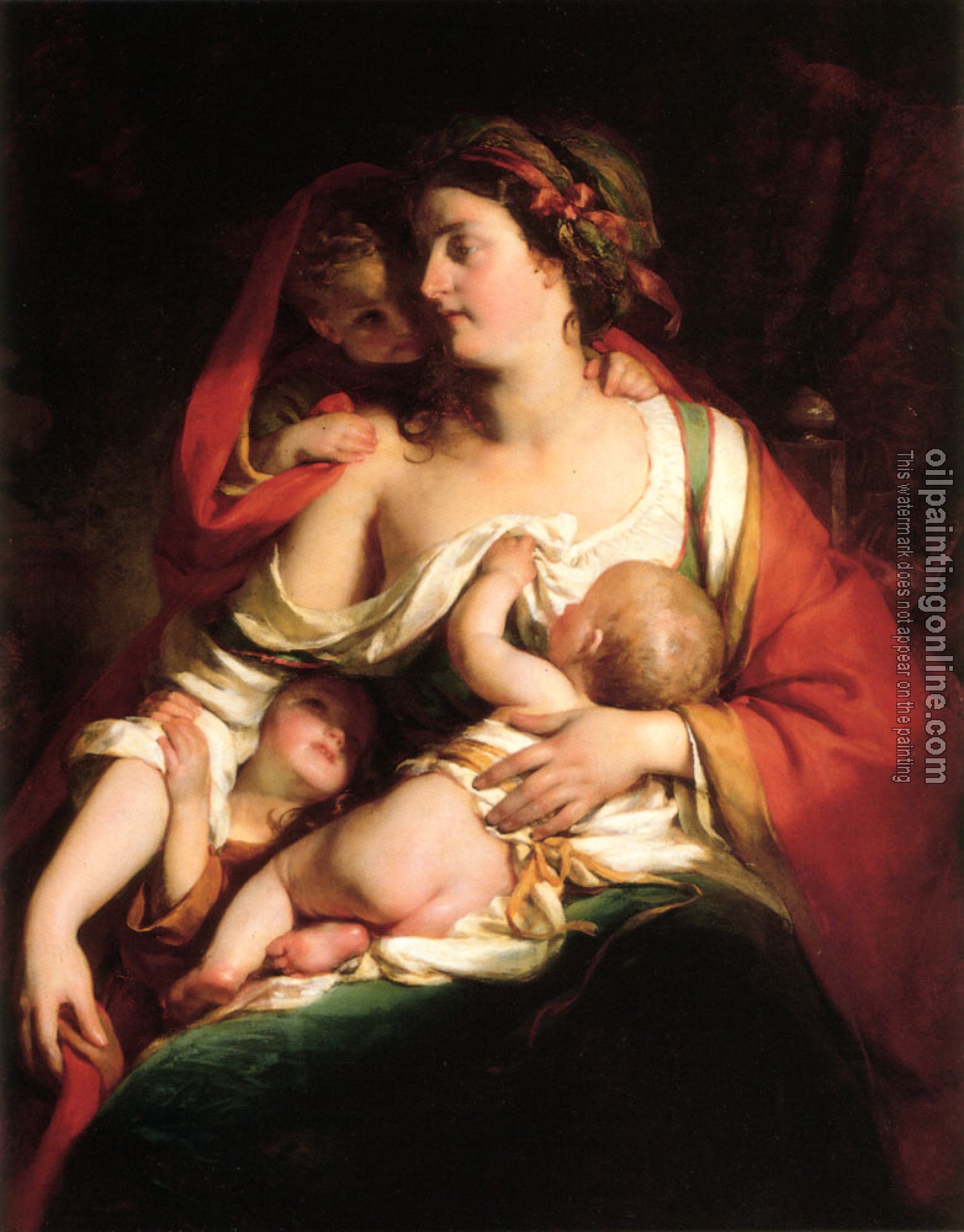 Amerling, Friedrich von - Mutter Und Kinden